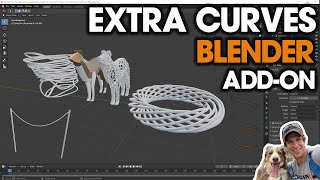 Amazing CURVE TOOLS in Blender with the Extra Curves AddOn  FREE AddOn [upl. by Odlonra]