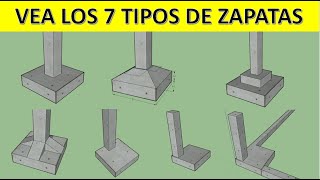 7 TIPOS DE ZAPATAS AISLADAS  Cimentaciones Superficiales [upl. by Merrile]