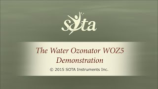 SOTA Water Ozonator  Model WOZ5  Demonstration [upl. by Siddra]