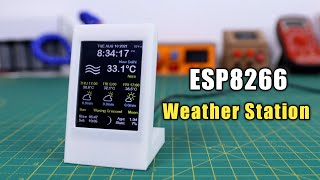 ESP8266 Weather Widget V20  How to Make a Desktop Weather Display [upl. by Desdamona]