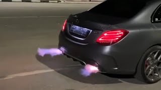 Mercedes C63s Amg stage 3  Loudest Exhaust sound flames [upl. by Nonnarb]