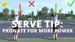 Tennis Serve Tip How To Pronate For More Power [upl. by Hyacinthe]