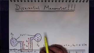 Differential Manometer Example [upl. by Lowenstein]