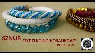 Sznur szydełkowokoralikowy  podstawy  tutorial [upl. by Haelam194]