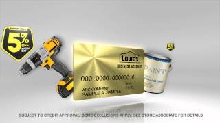 Lowes Business Account  Business Credit [upl. by Notyalc]