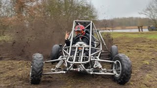 Homemade CBR1000 CrosskartBuggy first test drive [upl. by Lontson]