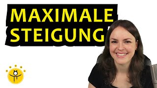 MAXIMALE STEIGUNG berechnen – größte Zunahme Wendepunkt Ableitung Anwendungsaufgabe [upl. by Adilem]