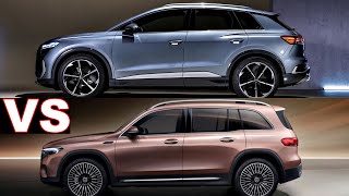 2022 Audi Q4 e tron vs Mercedes Benz EQB 2023 q4 etron 323 miles vs eqb 260 miles review q4 [upl. by Virginie]