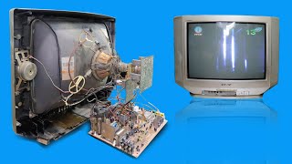 Restoration old TV and Repair old SONY Television Success [upl. by Dryden692]