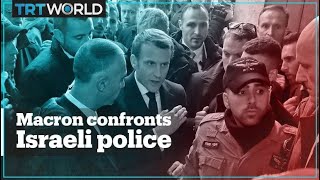 French President Emmanuel Macron yells at Israeli police [upl. by Abie]