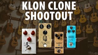 Klon Overdrive Shootout  Rockett Archer vs Mythos Mjolnir vs Wampler Tumnus vs MXR Sugar Drive [upl. by Berty]