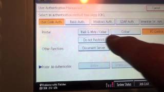 Ricoh Print User Code How To [upl. by Nnayelhsa722]