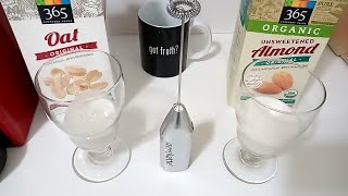 Oat Milk vs Almond Milk part 2 Frothing Test [upl. by Ecirtal]