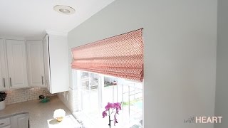 DIY Roman Shades From Blinds  withHEART [upl. by Thistle461]