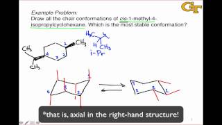 Evaluating Relative Stability of Chair Conformers [upl. by Libbey]