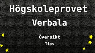 Högskoleprovet Verbala översikt tips  Svenska och Engelska LÄS MEK ORD ELF [upl. by Finny]