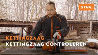 Kettingzaag controleren  STIHL Kettingzagen [upl. by Eutnoj]