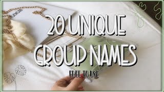 20 UNIQUE GROUP NAMES free to use  Roblox [upl. by Rese]