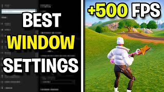 BEST WINDOWS Settings in Fortnite Chapter 5 MAX FPS [upl. by Rumpf]