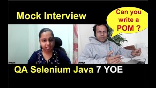 Mock Interview  QA Automation Selenium  7 YOE  Raghav Pal [upl. by Namharludba]