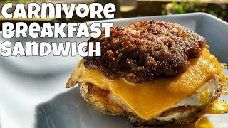 Carnivore Breakfast Sandwich Recipe  Carnivore Diet [upl. by Gisser]