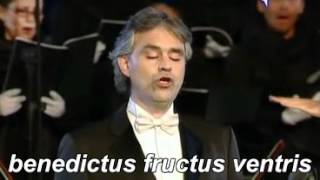 ANDREA BOCELLI AVE MARIA SCHUBERT Lyrics  traduzione [upl. by Finley]