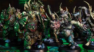 Speed painting Death Guard Plague Marines and Poxwalkers [upl. by Anaj]