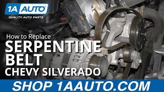 How to Replace Serpentine Belt 1419 Chevy Silverado [upl. by Llenor6]