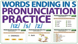 English Pronunciation Practice  How do you pronounce words ending in S [upl. by Qerat935]