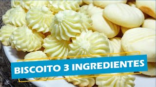 BISCOITO 3 INGREDIENTES  Maizena e Leite Condensado [upl. by Aiam519]