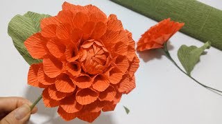 Como hacer flores de papel Dalia Super faciles y rapidas  DIY Manualidades 70 [upl. by Lilly]