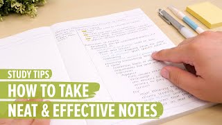 Study Tips How To Take Neat amp Effective Notes [upl. by Anihsit]