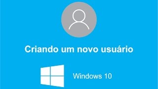 Como criar um novo usuário  windows 10 [upl. by Katlaps]