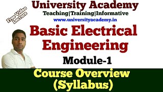 BEE0Basic Electrical Engineering Tutorial Course Overview Syllabus amp Book in Hindi by Deepraj [upl. by Ecnadnac195]