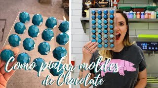 COMO PINTAR MOLDES DE CHOCOLATE  ESENCIALES DE REPOSTERÍA [upl. by Esra]