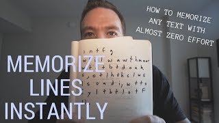 HOW TO MEMORIZE LINES INSTANTLY SERIOUSLY [upl. by Eelidnarb]