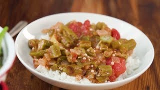 Classic Okra and Tomatoes  Southern Living [upl. by Dlanigger]