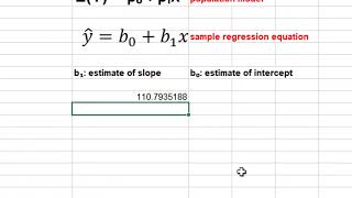 SLOPE and INTERCEPT functions in EXCEL [upl. by Amalle]