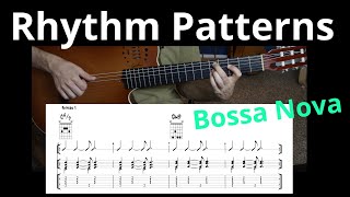 5 Bossa Nova Guitar Rhythm Patterns with TAB [upl. by Buffum403]