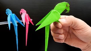 Origami Loro Como Hacer un Loro Origami de Papel Fácil SIN TIJERAS [upl. by Atrebla]