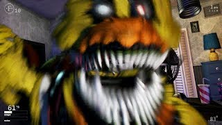 FNAF Nightmare Chica Rare Jumpscare Ultimate Custom Night [upl. by Kerin957]