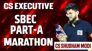 SBEC PART A MARATHON CS EXECUTIVE AUGUST 2021 CS SHUBHAM MODI [upl. by Leilamag]