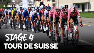 2022 Tour de Suisse  Stage 4 Highlights  Cycling  Eurosport [upl. by Ahsenak]