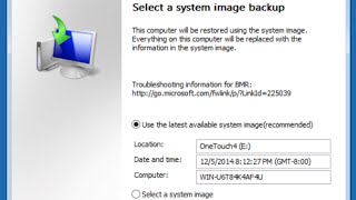 Restoring from a System Image Backup in Windows 7 [upl. by Montano]