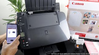 SETTING UP YOUR WIRELESS CANON PIXMA TS3355 TO WIFI NETWORK [upl. by Pearce]