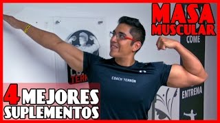 MASA MUSCULAR Los 4 mejores SUPLEMENTOS ¡Con respaldo científico [upl. by Eilac]