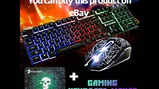 Review t6 rainbow backlight usb ergonomic gaming keyboard [upl. by Einattirb]