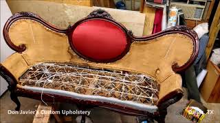 Antique Victorian Couch Upholstery [upl. by Jone]