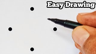 How To Draw Beautiful Rangoli On Paper From 4 Points  Easy Drawing For Beginners  Rangoli Design [upl. by Noled]