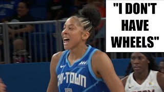 HILARIOUS Candace Parker Tells Teammate Kahleah Copper She Doesnt Have Wheels To Get Coppers Pass [upl. by Sherwood]